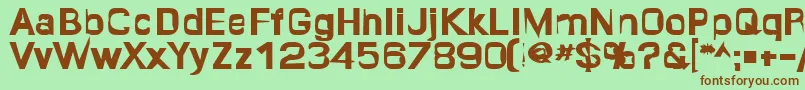 Quropa Font – Brown Fonts on Green Background