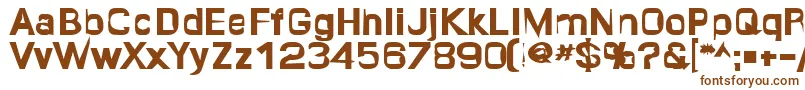 フォントQuropa – 白い背景に茶色のフォント