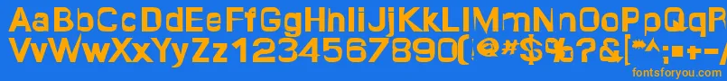 Quropa Font – Orange Fonts on Blue Background