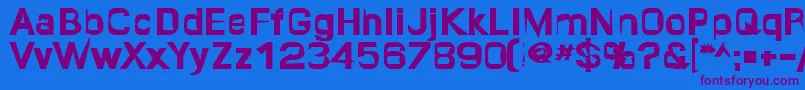 Quropa-Schriftart – Violette Schriften auf blauem Hintergrund