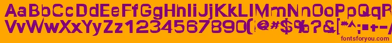 Шрифт Quropa – фиолетовые шрифты на оранжевом фоне