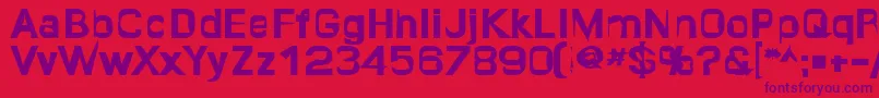Weitere Informationen zur Quropa-Schriftart Quropa-Schriftart – Violette Schriften auf rotem Hintergrund