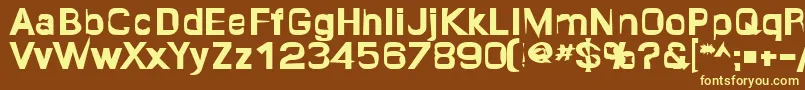 Quropa Font – Yellow Fonts on Brown Background