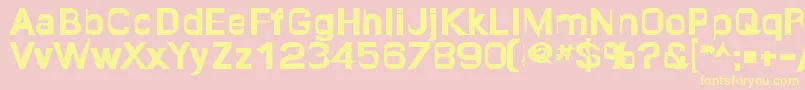 Quropa Font – Yellow Fonts on Pink Background