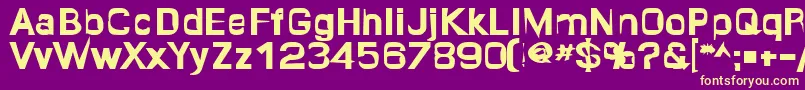 Quropa Font – Yellow Fonts on Purple Background