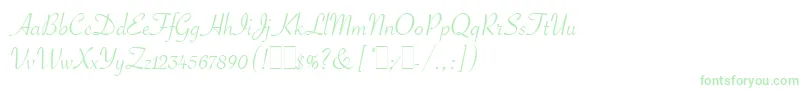 SavoyeLetPlain.1.0 Font – Green Fonts on White Background