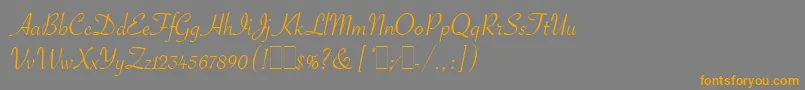 Шрифт SavoyeLetPlain.1.0 – оранжевые шрифты на сером фоне
