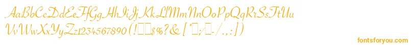 SavoyeLetPlain.1.0 Font – Orange Fonts on White Background