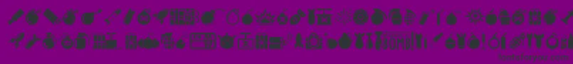 Czcionka Bomb – czarne czcionki na fioletowym tle