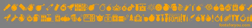 Bomb Font – Orange Fonts on Gray Background
