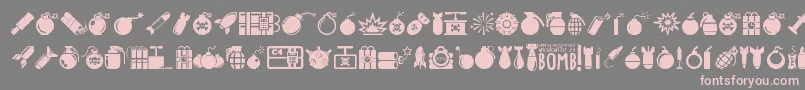 Fonte Bomb – fontes rosa em um fundo cinza