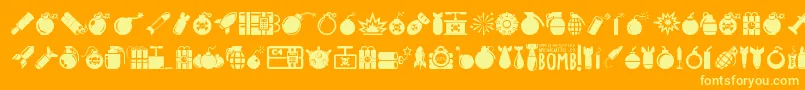 フォントBomb – オレンジの背景に黄色の文字
