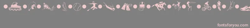 SportsThreeMt Font – Pink Fonts on Gray Background