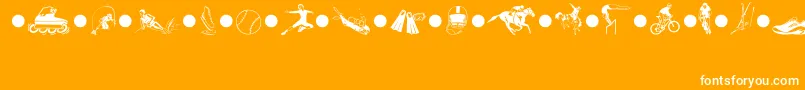 SportsThreeMt Font – White Fonts on Orange Background
