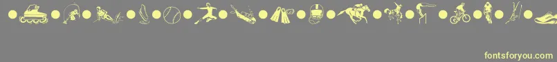 SportsThreeMt Font – Yellow Fonts on Gray Background