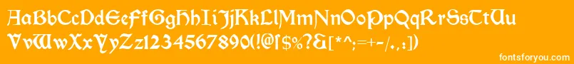 Morrisroman Font – White Fonts on Orange Background