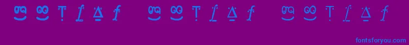 Frankleinfaces Font – Blue Fonts on Purple Background