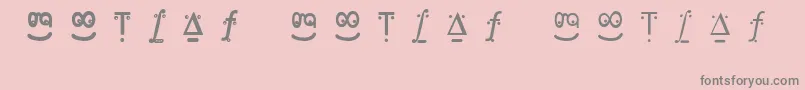 フォントFrankleinfaces – ピンクの背景に灰色の文字