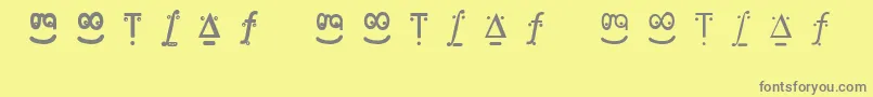 フォントFrankleinfaces – 黄色の背景に灰色の文字