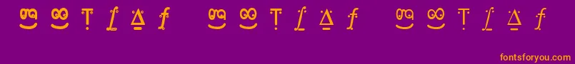 Frankleinfaces Font – Orange Fonts on Purple Background