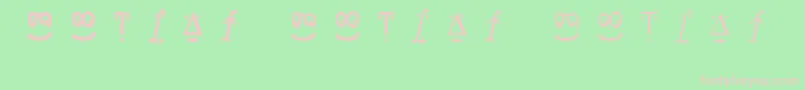 Frankleinfaces Font – Pink Fonts on Green Background