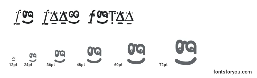 Размеры шрифта Frankleinfaces