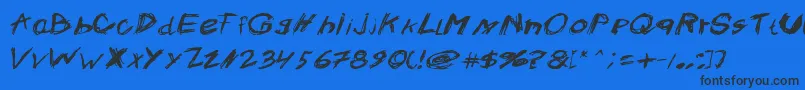 Crazysk8 Font – Black Fonts on Blue Background