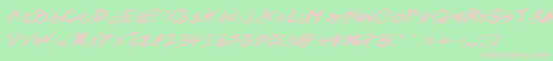 Crazysk8 Font – Pink Fonts on Green Background