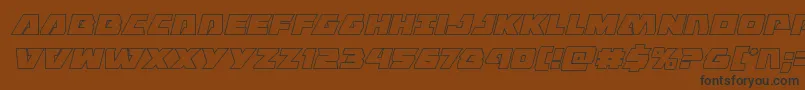 Eaglestrikeoutital Font – Black Fonts on Brown Background