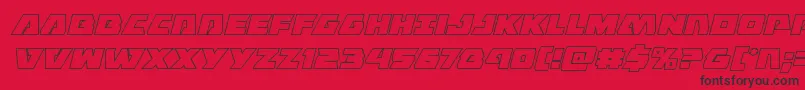 Eaglestrikeoutital Font – Black Fonts on Red Background