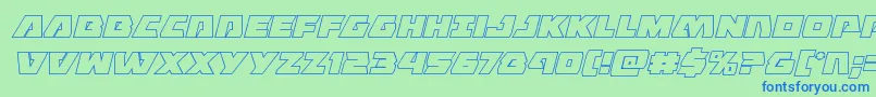 More about Eaglestrikeoutital Font Eaglestrikeoutital Font – Blue Fonts on Green Background