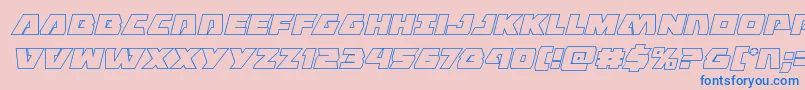 Eaglestrikeoutital Font – Blue Fonts on Pink Background