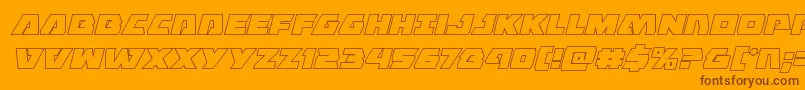 Eaglestrikeoutital Font – Brown Fonts on Orange Background