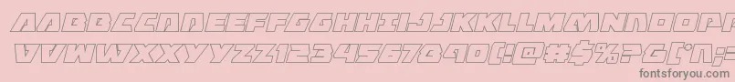 Eaglestrikeoutital Font – Gray Fonts on Pink Background