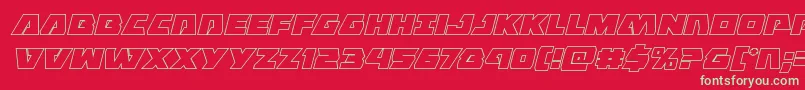 Eaglestrikeoutital Font – Green Fonts on Red Background