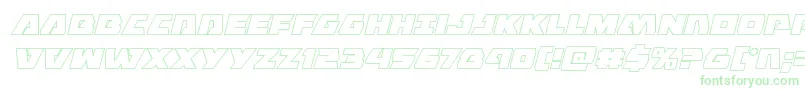 Eaglestrikeoutital Font – Green Fonts on White Background