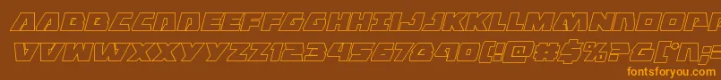 Eaglestrikeoutital-fontti – oranssit fontit ruskealla taustalla