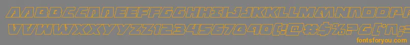 Eaglestrikeoutital Font – Orange Fonts on Gray Background