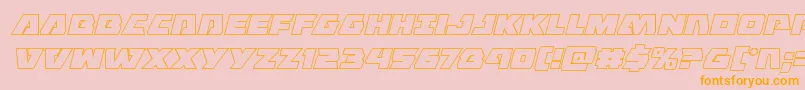 Eaglestrikeoutital Font – Orange Fonts on Pink Background