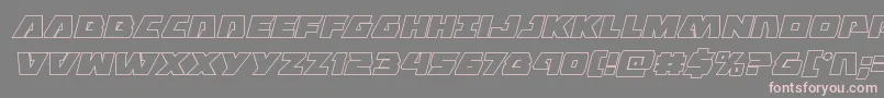 Eaglestrikeoutital Font – Pink Fonts on Gray Background
