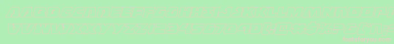 Шрифт Eaglestrikeoutital – розовые шрифты на зелёном фоне