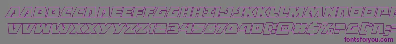 Eaglestrikeoutital Font – Purple Fonts on Gray Background