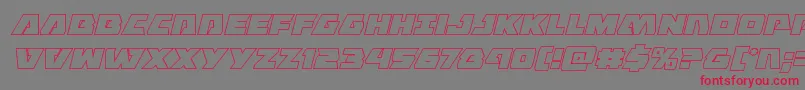 Eaglestrikeoutital Font – Red Fonts on Gray Background