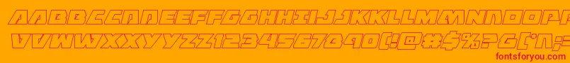 Eaglestrikeoutital Font – Red Fonts on Orange Background