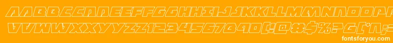 フォントEaglestrikeoutital – オレンジの背景に白い文字
