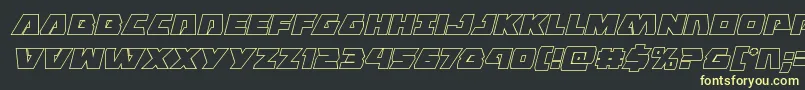 Eaglestrikeoutital Font – Yellow Fonts on Black Background