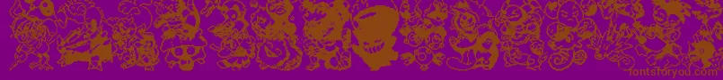 Pokpix2 Font – Brown Fonts on Purple Background