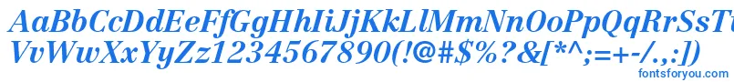 Шрифт CentennialltstdBolditalic – синие шрифты