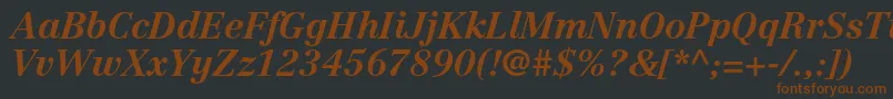 CentennialltstdBolditalic Font – Brown Fonts on Black Background