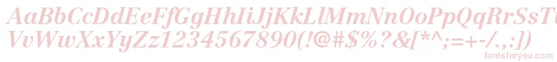 Шрифт CentennialltstdBolditalic – розовые шрифты на белом фоне